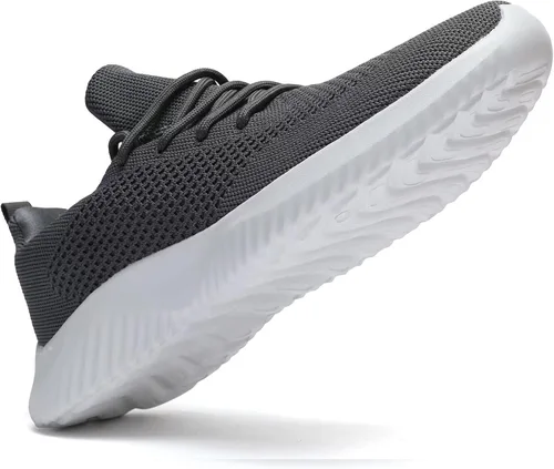 Vista 4 de Zapatos de tenis sin cordones para hombre, ligeros, transpirables, informales, suela suave, malla para el trabajo, gimnasio, tenis