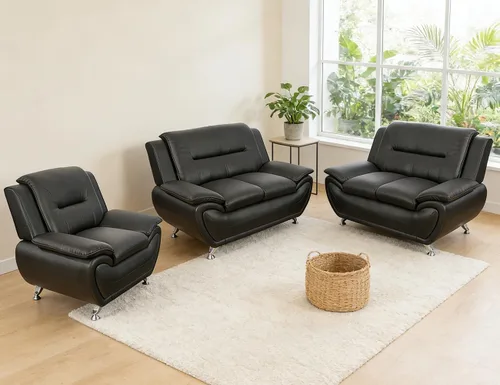 Vista 62 de Sofás de cuero para sala de estar, juego de sofá seccional, juego de 2 piezas de muebles para sala de estar, juego de sofá y sofá biplaza