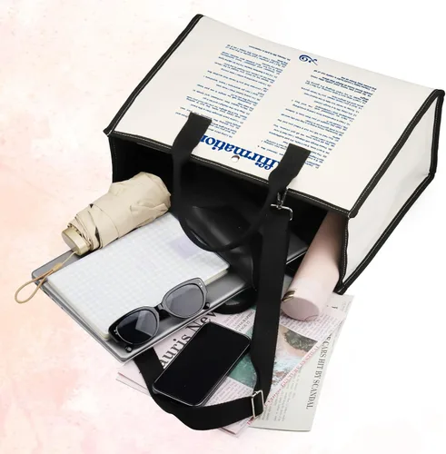 Vista 3 de BWWKTOP Bolsa de lona con letras de canciones, álbum de cantante, regalos inspirados en los fanáticos del cantante, bolsa de hombro para fanáticos