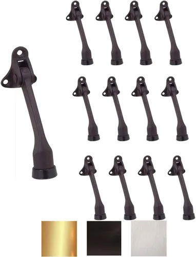 Vista 2 de Litepak - Tope de puerta abatible, soporte premium, 4 pulgadas, bronce aceitado (ORB), 1 paquete