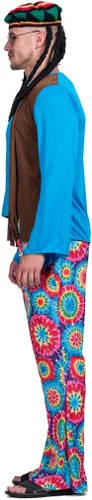 Vista 3 de EraSpooky Disfraz de amor hippie para hombre adulto