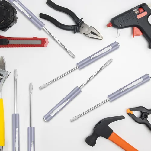 Vista 6 de Honoson 10 Piezas de Destornillador de Bolsillo Mini con Parte Superior y Clips de Bolsillo Magnéticos, Destornillador Pequeño Ranurado con Cabeza