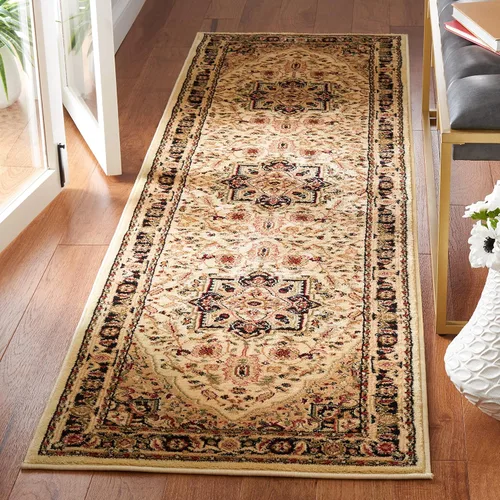 Vista 18 de SAFAVIEH Colección Lyndhurst Alfombra Decorativa - 2'3" x 4', marfil y rojo, diseño oriental tradicional, no desprende pelusa y de fácil cuidado