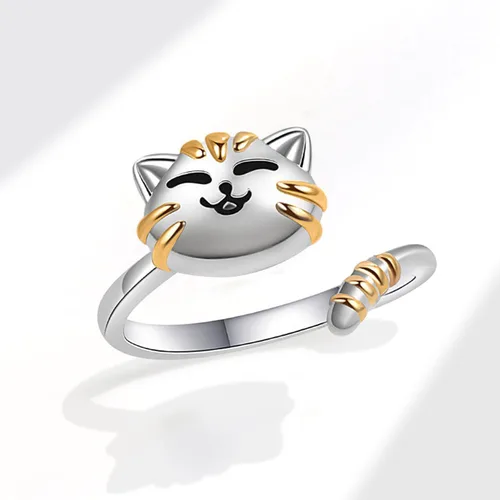 Vista 69 de Anillo de plata de ley 925, minimalista, ajustable, hecho a mano, para mujeres y niñas