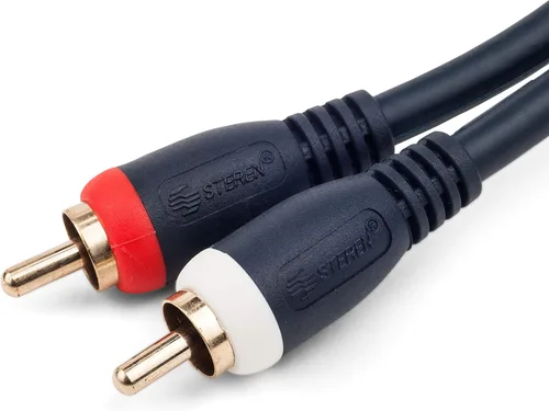 Vista 2 de STEREN Cable RCA de audio para automóvil, cables RCA, cable de subwoofer RCA, proyector de cine en casa RCA, proyector RCA, cables de audio y video