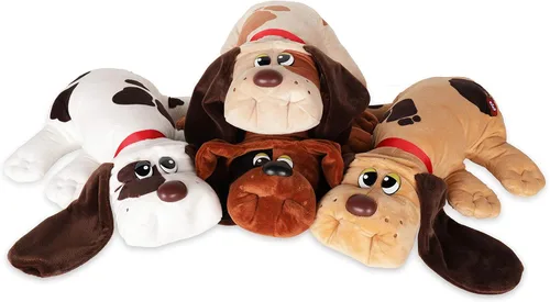 Vista 3 de POUND PUPPIES Basic Fun Classic Stuffed Animal Plush Toy - Great Gift for Girls & Boys - 17" - Red with Black Spots