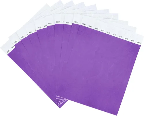 Vista 9 de DGBDPACK 100 pulseras de 1 a 100 números consecutivos, impermeables, a prueba de desgarros, pulseras de admisión, entradas (azul)