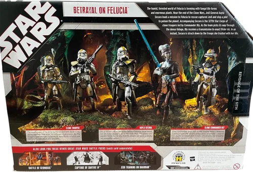 Vista 3 de Star Wars 2007 Exclusivo 30 Aniversario Traición en Felucia 5 Figuras Battlepack