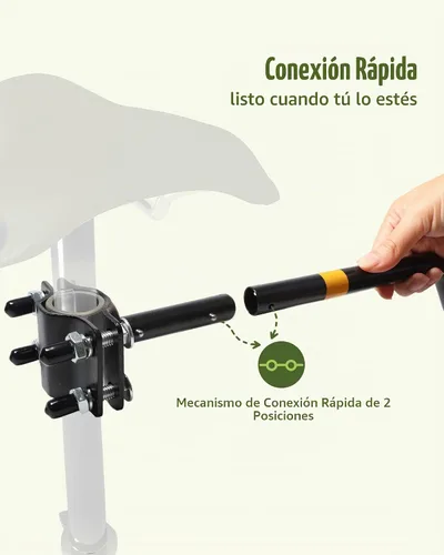 Vista 4 de Correa de bicicleta para perros – Accesorio de bicicleta manos libres para perros, absorción de golpes segura, longitud ajustable, fácil de instalar