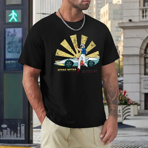 Vista 4 de JINJUREN Camiseta personalizada de carreras japonesas para hombre