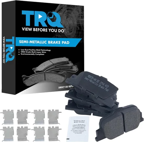 Vista 42 de TRQ Pastillas de freno delanteras semi metálicas compatibles con Ford Expedition 2018-2021 F-150 2018-2020 Lincoln Navigator 2018-2022