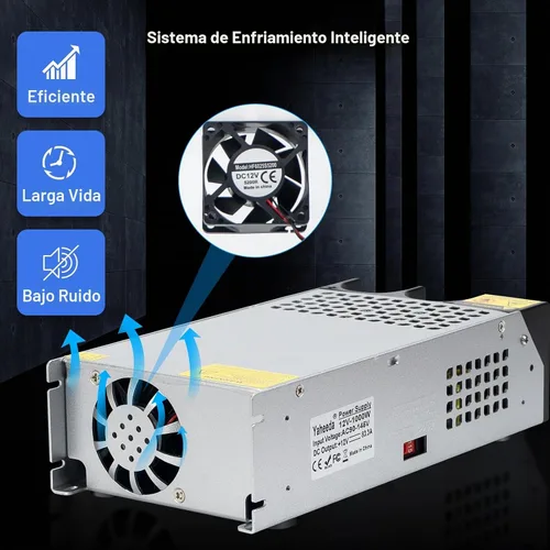 Vista 5 de Convertidor de 1000 W, convertidor de 110 V CA a 12 V CC, fuente de alimentación, transformador de interruptor de corriente máxima de 83 A CC