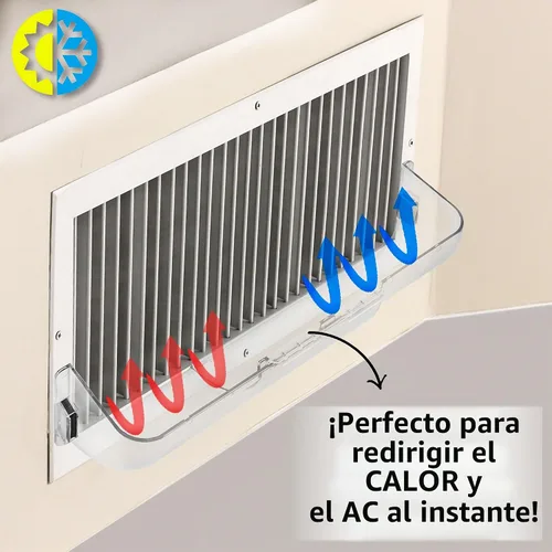 Vista 2 de Home Intuition Deflector de ventilación de calor y aire de 8.5 a 15 pulgadas, magnético, sin fusión, ajustable para rejillas de ventilación, paredes