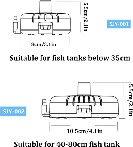 Vista 2 de WishLotus Filtro de esponja para acuario, filtro de tanque de peces duradero ultra silencioso, purificador interno circular, filtro de esponja