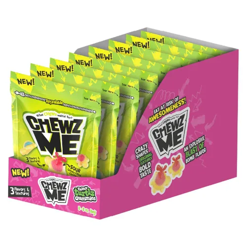 Vista 13 de ChewzMe Tangy Turtlz - Gomitas rellenas de gelatina con forma de tortuga envueltas individualmente en varios sabores, 8.46 onzas (paquete de 1)