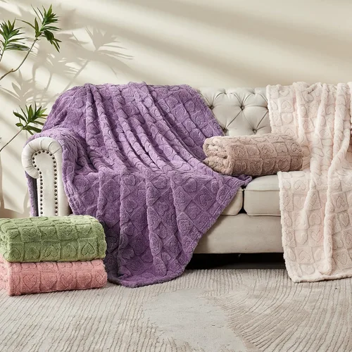 Vista 7 de FY FIBER HOUSE - Mantas con diseño de corazón a cuadros, mantas suaves y cálidas para regalos para amantes, madres, padres, lavables y ligeras