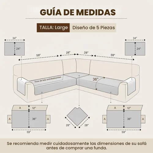 Vista 6 de Arfntevss Fundas impermeables para sofá modular de esquina para perros y mascotas, funda de sofá en forma de L, lavable de terciopelo grande Negro