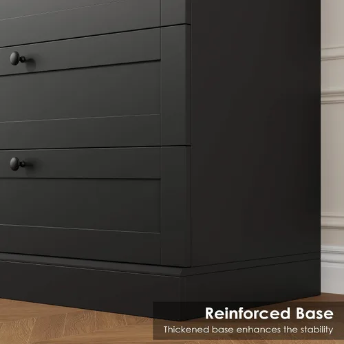 Vista 7 de Hostack - Cómoda de 6 cajones para dormitorio, cómoda de 52" de alto y cómoda de cajones, cómoda de cajones de madera de 29" de ancho, gabinete