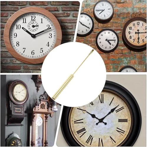 Vista 7 de VOSAREA Reloj de pared unisex con péndulo, dorado, pantalla analógica, 12 pulgadas de diámetro