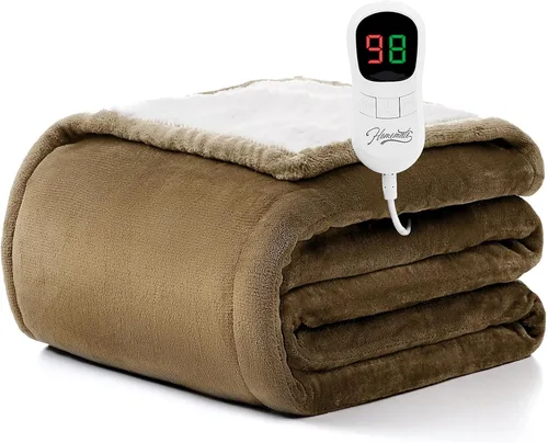 Vista 17 de Homemate Heated Blanket Electric Throw 50"x60" Heating Blanket ETL Cert 02 - Navy Blue
