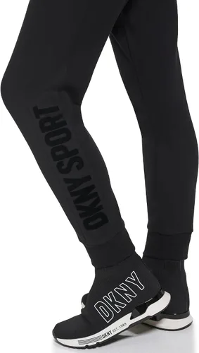 Vista 5 de DKNY Pantalón deportivo de forro polar con bolsillos para mujer