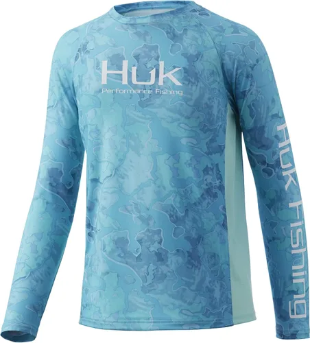 Vista 14 de HUK Camisa unisex de camuflaje Pursuit para niños Camisa de manga larga para niños Sotavento de roble musgoso
