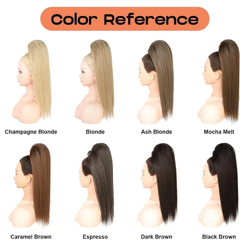 Vista 8 de SEIKEA Pieza de Cabello de Cola de Caballo para Porristas, 10" Lisa Resistente a los Enredos Suave Rubio Natural Extensión de Cola de Caballo