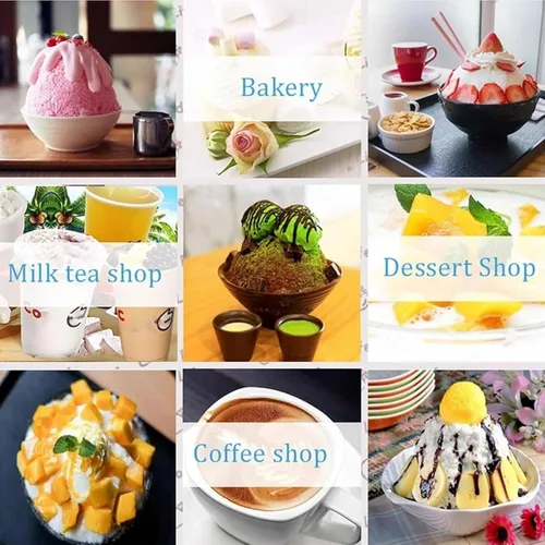 Vista 8 de Snowflake Ice Maker Machine, Automatic Electric Ice Shaved Machine, Food-Grade Stainless Steel Material Slushie Machine For Home, Parties, Food