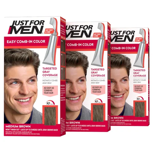 Vista 16 de Solo para hombres Auto Stop, tintura química para el cabello, 1, marrón (Medium Dark Brown)