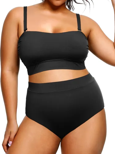 Vista 4 de Tempt Me Traje de baño de dos piezas para mujer de talle alto