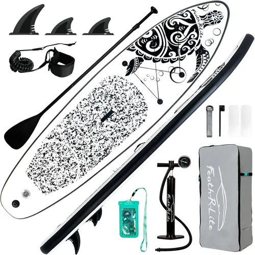 Vista 17 de FEATH-R-LITE Inflatable Stand Up Paddle Board with Beginner SUP Accessories