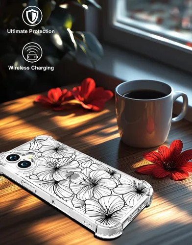 Vista 4 de Funda para iPhone 17 (negro Bloom Line)