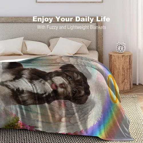 Vista 3 de Manta personalizada con imagen, mantas de memoria personalizadas para perros, hechas en Estados Unidos, imagen personalizada para pérdida de 1 Foto