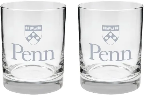 Vista 24 de Alabama - Juego de 2 vasos de cristal grabado satinado de 2 caras Marea carmesí de Alabama