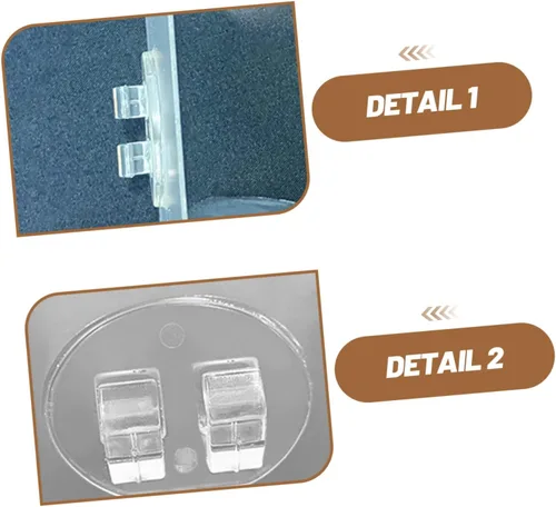 Vista 3 de 4pcs Adhesive Hooks Replacement Pads for Shower Shelf Mount
