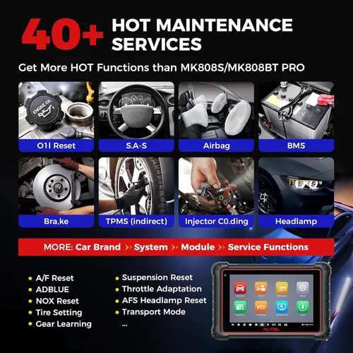 Vista 4 de Autel Kit de escáner MP900-BT, herramienta de escaneo bidireccional con codificación ECU (kit OBD completo), misma función que MS906MAX MS906 PRO
