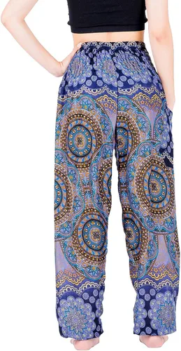 Vista 5 de LOFBAZ Vivid Yoga Harem Pantalones para Mujer Boho Hippie Lounge Pijamas India Beach