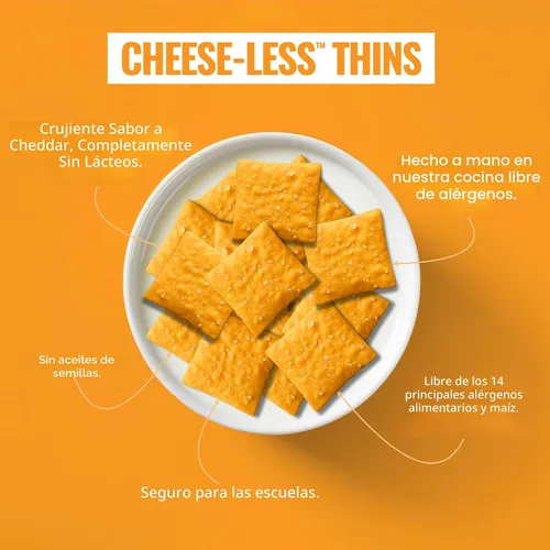 Vista 5 de Every Body Eat Snack Thins, sabor sin queso, vegano, sin gluten y sin lácteos (paquete de 2)