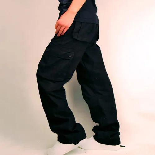 Vista 6 de Pantalones camuflaje Hombres bolsillos Pantalones Largos activos deportes al aire Libre Pantalones Cintura elástica
