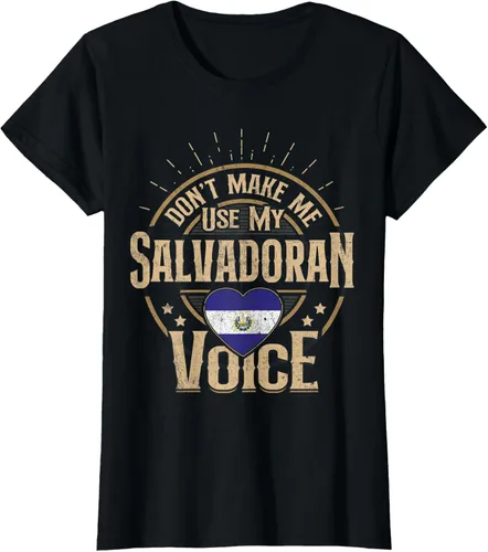 Vista 19 de Camiseta de recuerdos de la bandera de El Salvador para hombres y mujeres salvadoreños, Negro, S