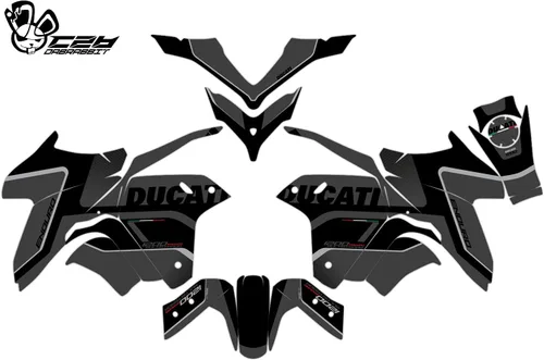 Vista 2 de Kit gráfico para DUCATI Multistrada 1200/1260 Enduro Graphic Decal Kit (DC-B) (Multistrada 1260 Enduro, Brillante)