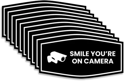 Vista 68 de Fancy Smile You're On Camera Letrero (negro) - Mediano (1 unidad)