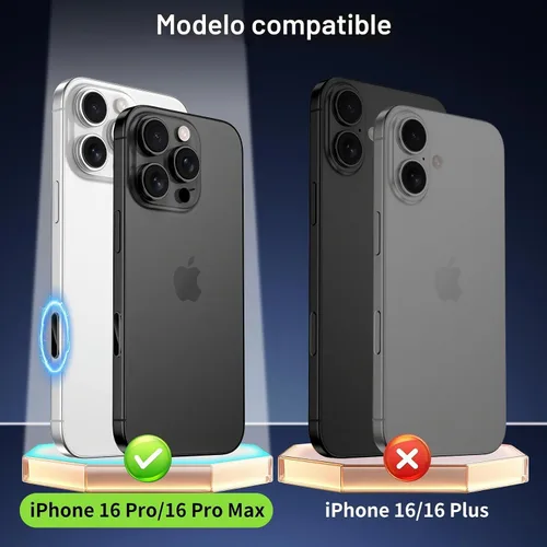 Vista 3 de Lkurui Paquete de 4 protectores de botón de control de cámara para iPhone 16 Pro/16 Pro Max/17 [estándar], cubierta de protección delgada Titanio