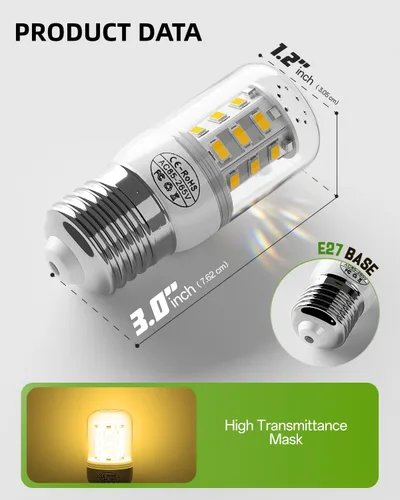 Vista 3 de Bombilla LED de refrigerador BOGDA de repuesto para refrigerador frig-idaire 5304511738, bombilla de refrigerador KEI D34L, bombilla LED de 3.5W