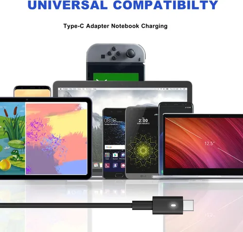 Vista 6 de Cargador de portátil USB C de 45 W para Dell XPS 13 9360 9365 9370 9380 9333 9310 9350 XPS 12 9250 Latitude 7275 7370 5175 5285 7390 5290 2 en 1