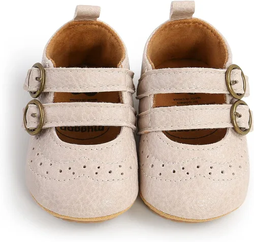 Vista 4 de BENHERO Zapatos de bebé para niñas zapatos planos Mary Jane para bebé vestido de boda zapatos deportivos para bebé