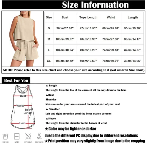 Vista 7 de Conjunto de 2 piezas para mujer, de verano, corto, sin mangas, con botones y pantalones cortos de cintura alta con bolsillos