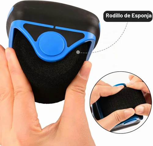 Vista 9 de NEWISHTOOL Rodillo de Costura de Esponja Herramienta Aplicadora de Vinilo, Paquete de 2 Rodillos de Rueda de Espuma Suave Rodillo de Pintura