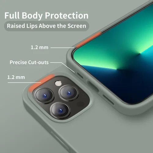 Vista 4 de Cordking Funda diseñada para iPhone 13 Pro Max, Funda Protectora de Teléfono de Silicona Ultra Delgada a Prueba de Golpes