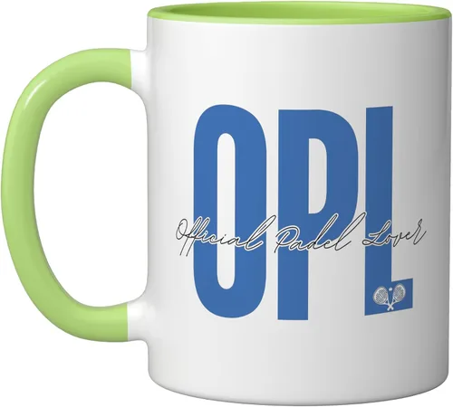 Vista 8 de OPL Official Padel Lover Ceramic Mug, Pink/White, 15oz Rosa/blanco